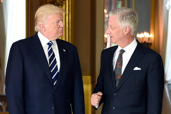 President Trump meets Belgian royals and prime minister