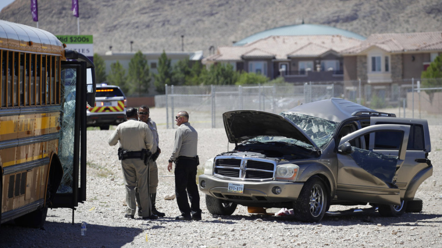 11 hurt in Las Vegas school bus crash