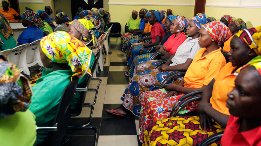 Freed Nigerian schoolgirls still waiting to see their families