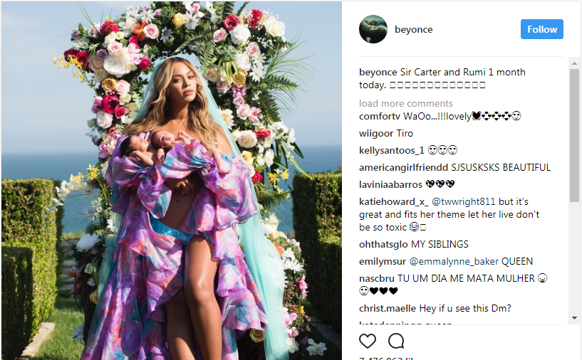 Beyonce’s posts Instagram photo of twins, names revealed