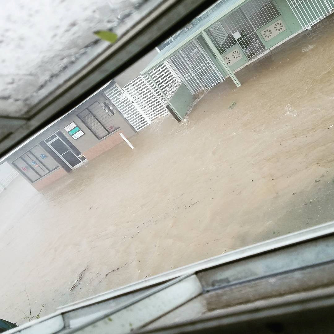A flooded road is seen after Hurricane Maria hit Puerto Rico on Sept. 20, 2017. (INSTAGRAM/highasyourdreams/via REUTERS)