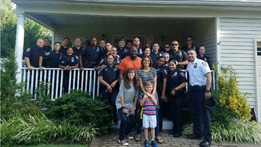 Police Officers Take Son of Slain Cop to His First Day of School
