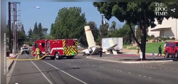 Small Plane Crash-Lands on California Street
