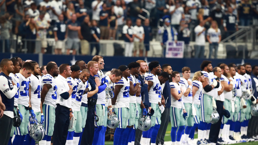 Dallas Cowboys, LA Rams Stand for National Anthem