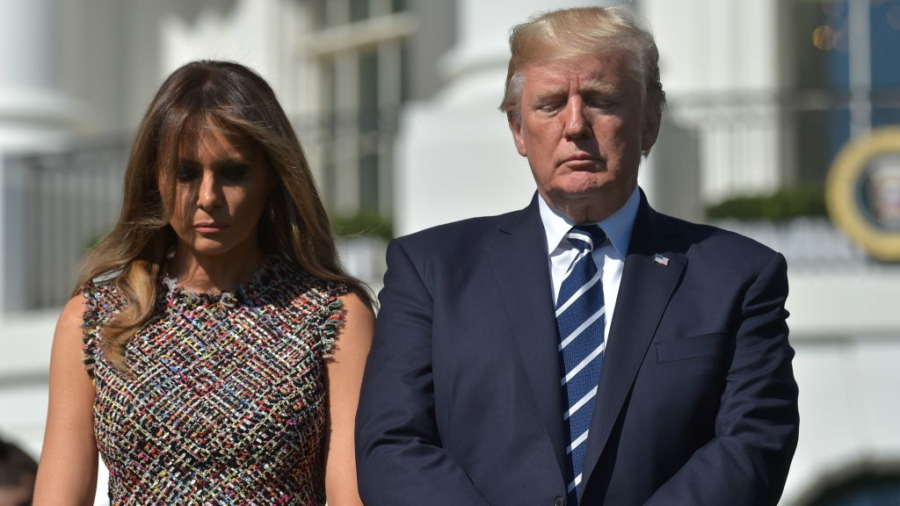 President and First Lady Hold Moment of Silence for Las Vegas Shooting Victims