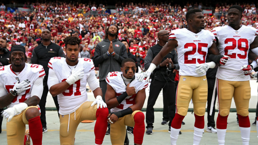 In Response to NFL Anthem Protests, Fewer Officers Show Up