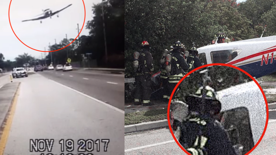 Plane Crash on Florida Public Road Caught on Video