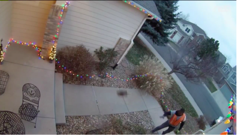 Incredible Laziness: Amazon Delivery Man Chucks Packages Onto Doorstep