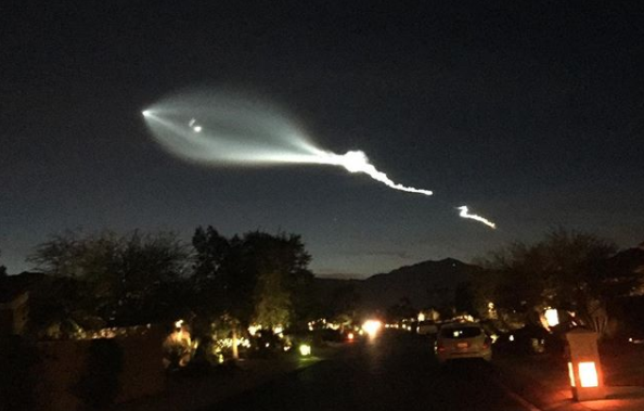 Rocket Launch Creates Strange Lights Over California