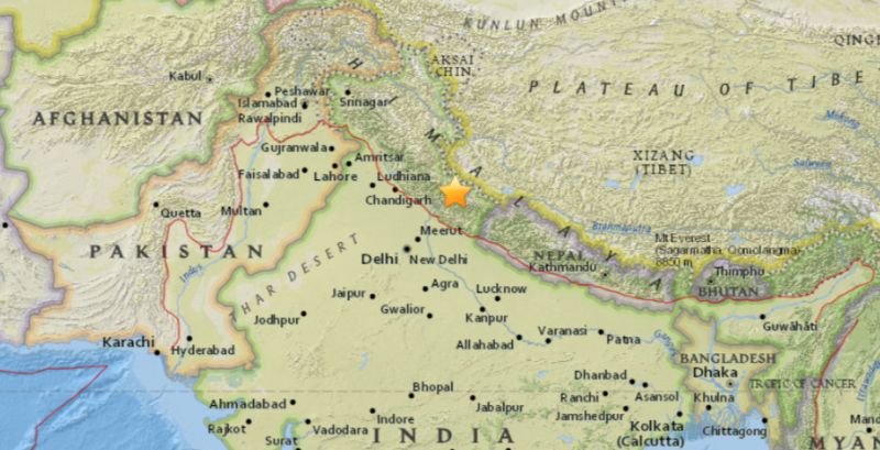 5.1-Magnitude Earthquake Hits Northern India