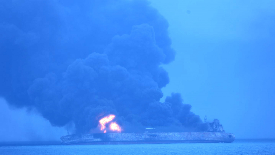 32 Missing, Oil Tanker on Fire After Collision off China