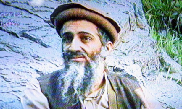 Then-al-Qaeda leader Osama bin Laden on Sept. 20, 2003. (Salah Malkawi/Getty Images)