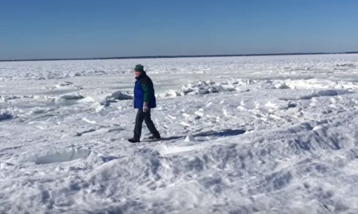 Ocean Freezes Over in Massachusetts–Officials Warn People Not to Walk on Ice
