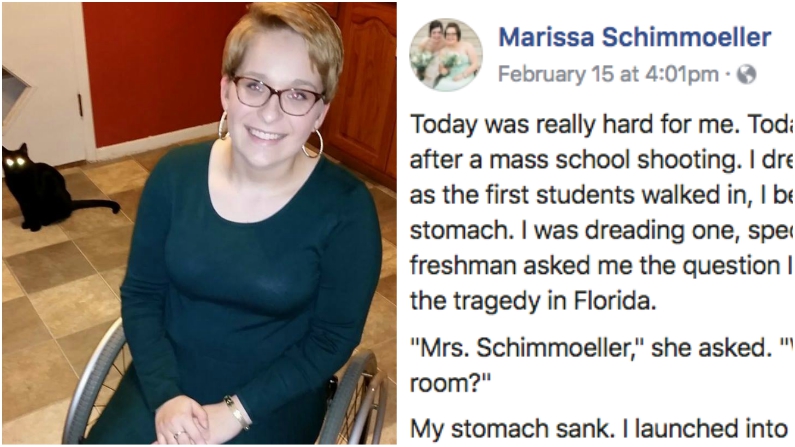 Wheelchair-Bound Ohio Teacher Moved to Tears By Students’ Response to Her School Shooting Instructions