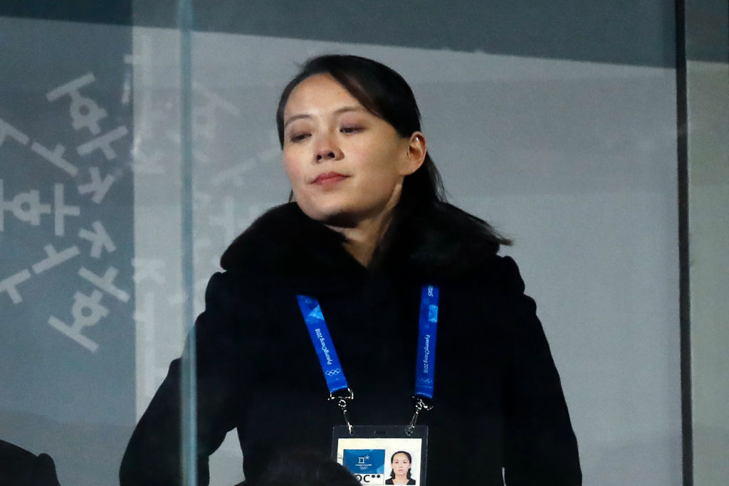 North Korea's leader Kim Jong Un's sister Kim Yo Jong attends the opening ceremony of the Pyeongchang 2018 Winter Olympic Games at the Pyeongchang Stadium on Feb. 9, 2018. (ODD ANDERSEN/AFP/Getty Images)