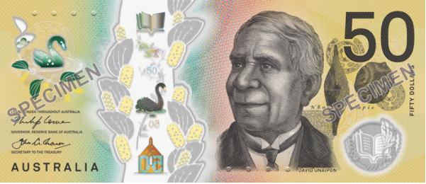 The Reserve Bank of Australia revealed the new design of the $50 on Feb. 15. (Reserve Bank of Australia)