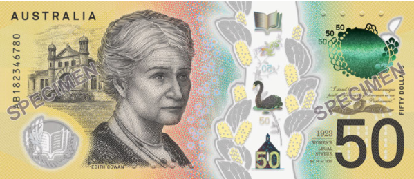 The Reserve Bank of Australia revealed the new design of the $50 on Feb. 15. (Reserve Bank of Australia)
