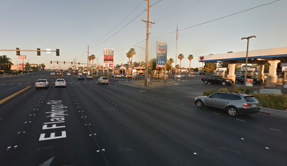 The corner of Flamingo and Pecos roads. (Screenshot via Google Maps)