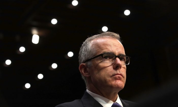 Then acting FBI Director Andrew McCabe testifies before the Senate Intelligence Committee on May 11, 2017. (Alex Wong/Getty Images)