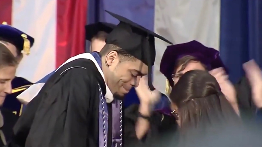 Paralyzed Football Player Shocks Everyone With Amazing Feat at College Graduation