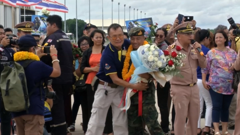 Thai Navy SEALs Receive a Hero’s Welcome Following Cave Rescue