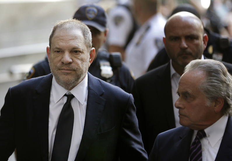 Harvey Weinstein arrives at court in New York on June 5, 2018. Weinstein pleaded not guilty Tuesday to rape and criminal sex act charges in New York. The hearing in Manhattan comes after a grand jury indicted the former movie mogul last week on charges involving two women. (AP Photo/Seth Wenig)