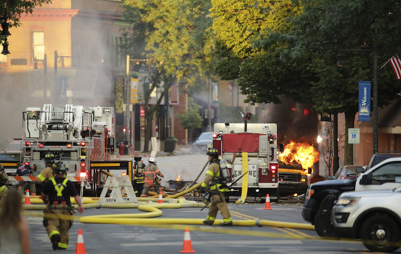 Firefighter Killed in Gas Explosion, Fire Near Madison
