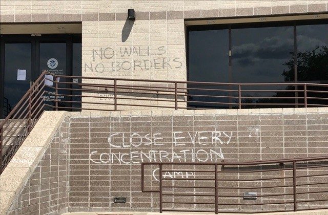 New York DHS Office Vandalized by Protesters