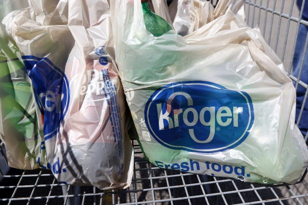 Bagged purchases from the Kroger grocery store in Flowood, Miss., on Aug. 16, 2018. (Rogelio V. Solis, File/AP Photo)