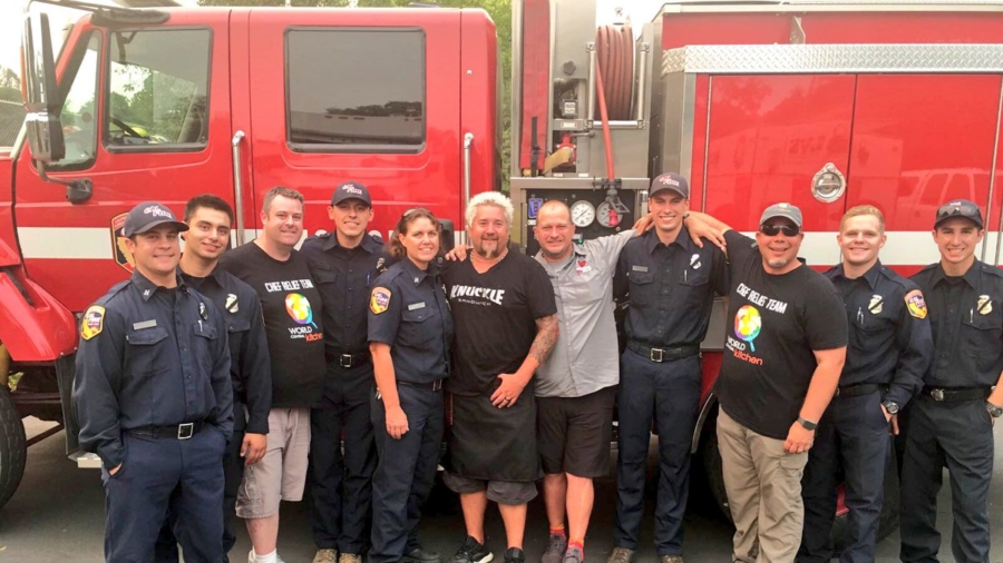 Chefs Guy Fieri and José Andrés Help Feed Thousands Evacuated Due to California Fires