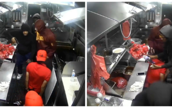Surveillance Video Shows Three Men Robbing Taco Truck in Los Angeles