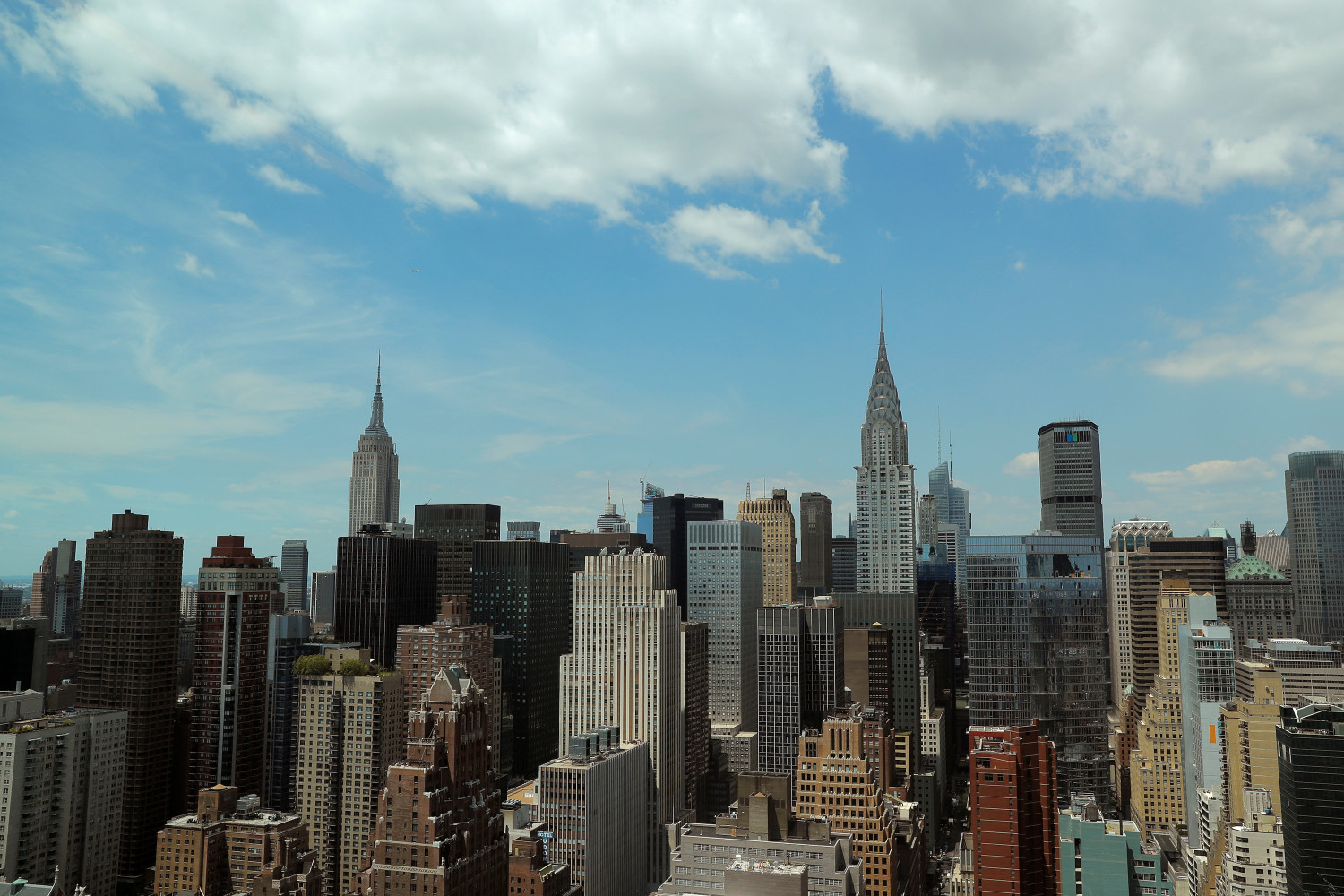 The skyline of midtown Manhattan in New York City is seen from the United Nations headquarters in New York City, July 20, 2018. (Reuters/Brendan McDermid)