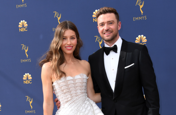 Jessica Biel and Justin Timberlake at 70th Emmy