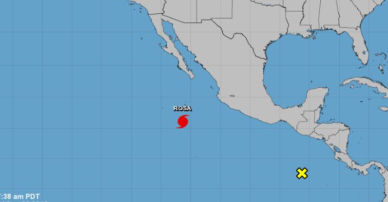 Hurricane Rosa formed on Sept. 26, 2018, in the eastern Pacific Ocean and is about 500 miles west-southwest of Manzanillo, Mexico. (NHC)
