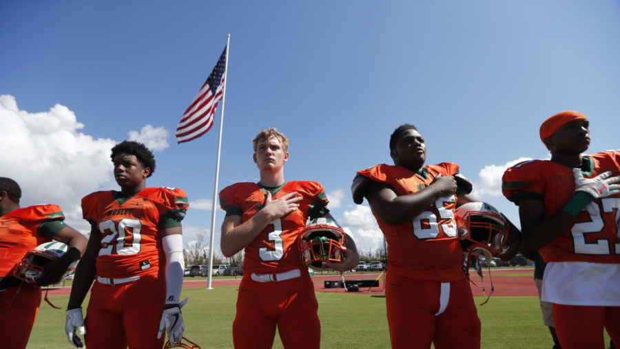 10 Days After Hurricane, Football Offers a Welcome Escape