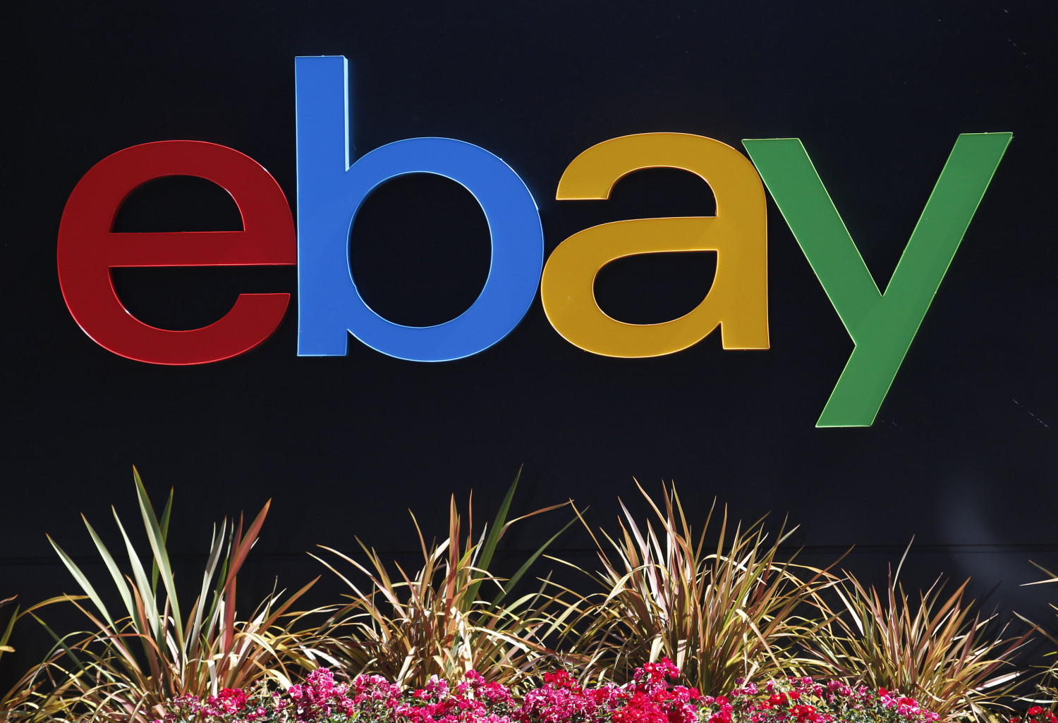 An eBay sign is seen at an office building in San Jose, Calif., on May 28, 2014. (Beck Diefenbach/Reuters)