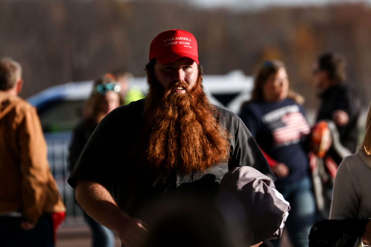 Attendees at a Make America Great Again rally in Mosinee, Wis., on Oct. 24, 2018. (Charlotte Cuthbertson/The Epoch Times)