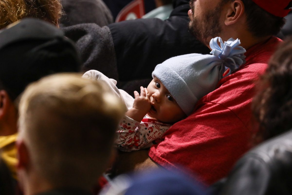 Attendees at a Make America Great Again rally in Mosinee, Wis., on Oct. 24, 2018. (Charlotte Cuthbertson/The Epoch Times)