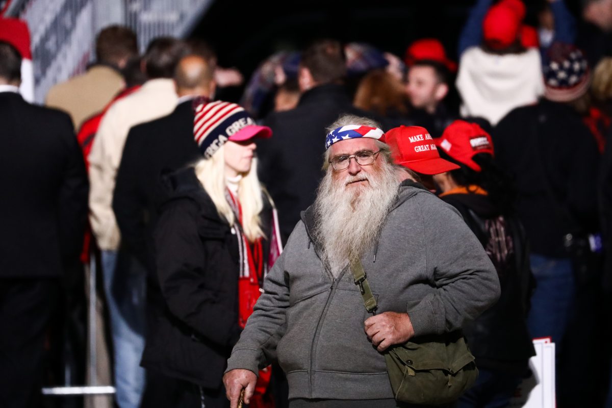 Attendees at a Make America Great Again rally in Mosinee, Wis., on Oct. 24, 2018. (Charlotte Cuthbertson/The Epoch Times)