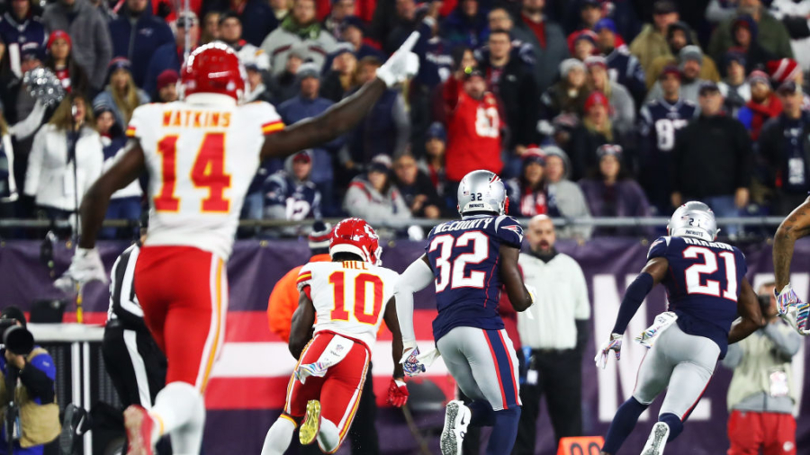 Patriots Fan Who Threw Beer at Chiefs Player Tyreek Hill Is Charged