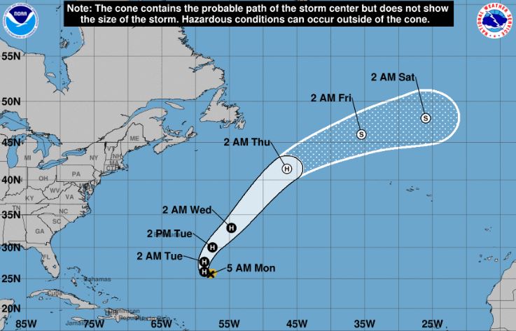 Hurricane Oscar Forms in Atlantic Ocean as Track Forecast Updated