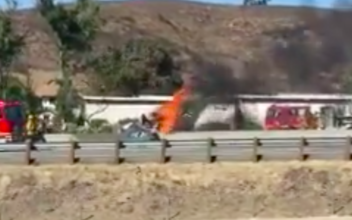 Plane Crash on Busy Southern California Freeway Causes Lane Closures