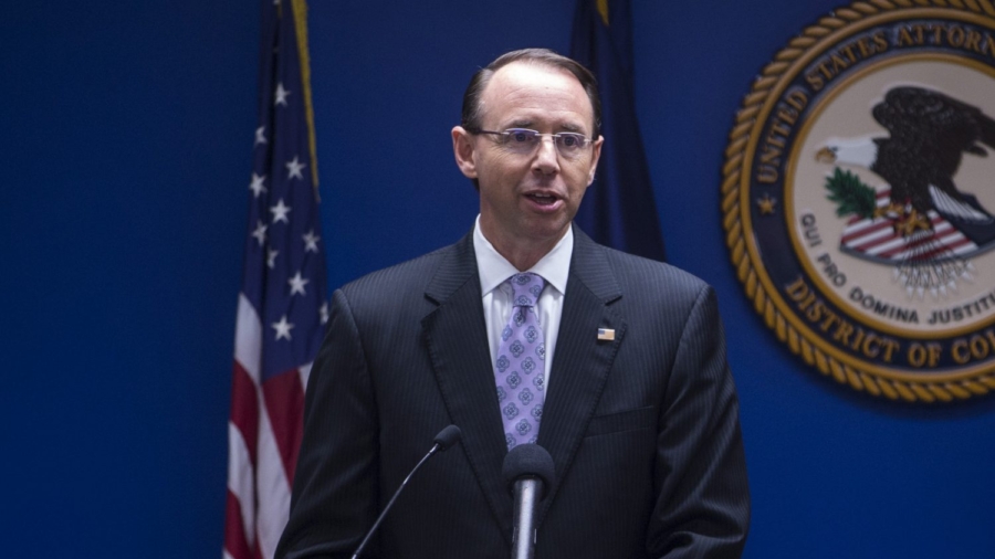 Rod Rosenstein Defends Barr’s Handling of Special Counsel Report