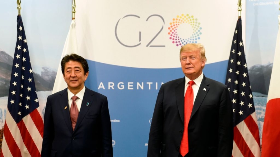 Trump Holds Bilateral Meeting With Japan’s Prime Minister at G20