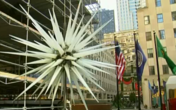 Swaroski Star Crowns Christmas Tree in Rockefeller Center