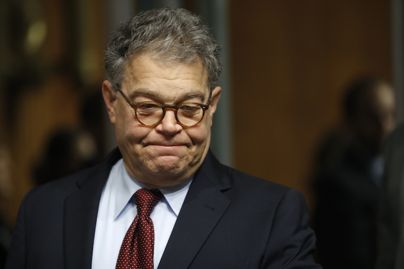 Senate Judiciary Committee member Sen. Al Franken, D-Minn. arrives on Capitol Hill in Washington on July 12, 2017. (Pablo Martinez Monsivais/AP File Photo)