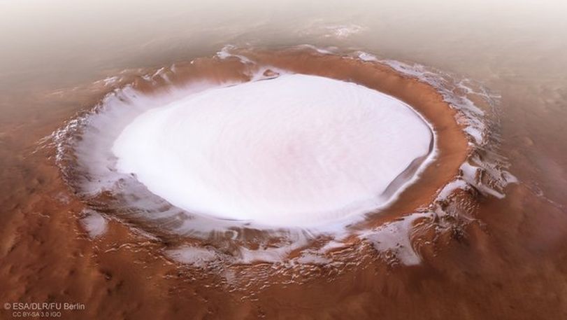 Images Show Giant Ice-Filled Crater 50 Miles Wide on the Surface of Mars