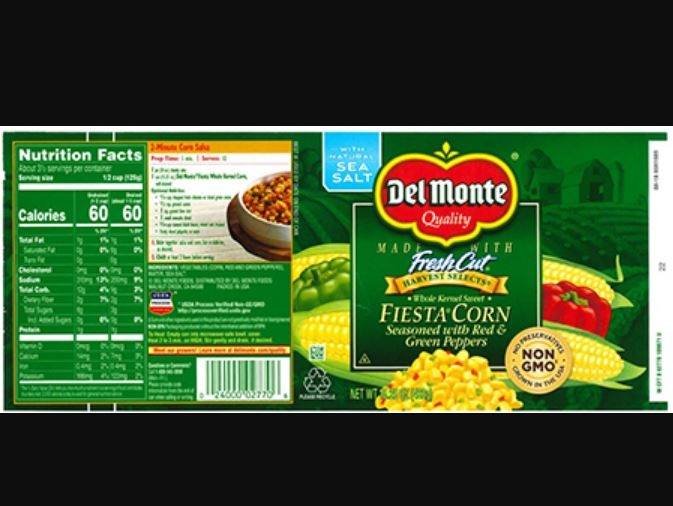 Del Monte Recalls Cans of Fiesta Corn Due to Potential Contamination