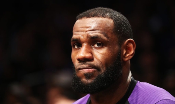 LeBron James #23 of the Los Angeles Lakers looks on against the Brooklyn Nets during their game at the Barclays Center in New York City on Dec. 18, 2018. (Al Bello/Getty Images)