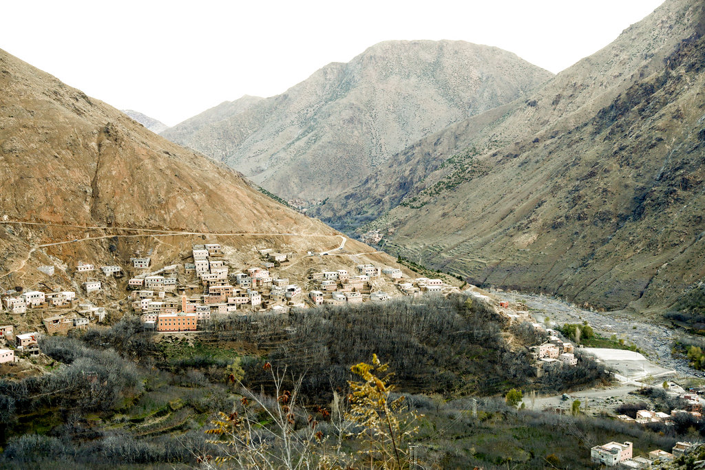 The remote village of Imlil nestled on the slopes of the Atlas mountains in Morocco, Thursday Dec. 20, 2018, about 10 Km (six miles) from the spot where the bodies of two Scandinavian women were found. (Terje Bendiksby/ NTB scanpix via AP)